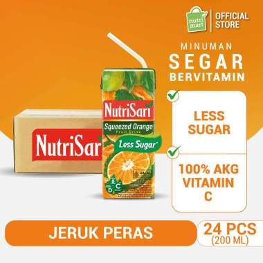 NutriSari RTD Squeezed Orange 200 ml - Minuman Jeruk Peras Vitamin C