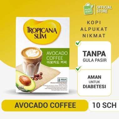 Tropicana Slim Avocado Coffee 10 Sachet - Kopi Susu Nikmat Tanpa Gula Pasir