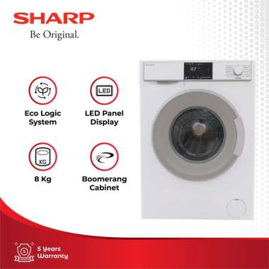 Mesin Cuci Sharp ES-FL1082 Front Loading 8KG - Teknologi Eco Logic System