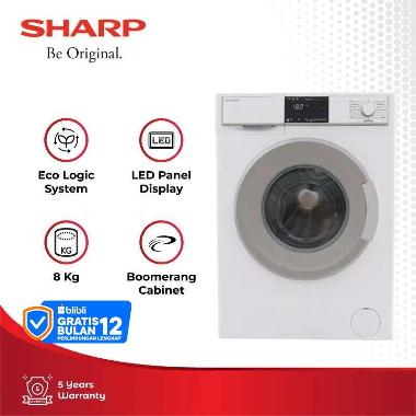 Mesin Cuci Sharp ES-FL1082 Front Loading 8KG - Teknologi Eco Logic System