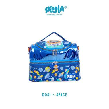 Skoola Tas Bekal Lunch Bag Box Tempat Makan Anak Laki-Laki Soccer Shark - Dosi SPACE