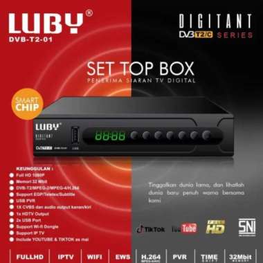 Luby T2-02 Set Top Box Tv Digital Penerima Siaran TV Digital STB+DONGLE+HDMI