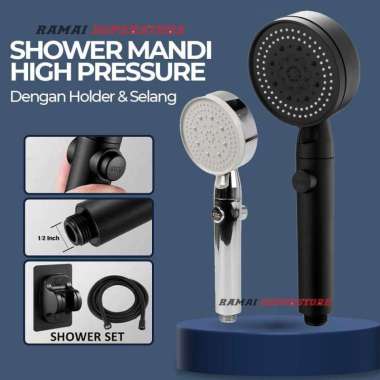 Kepala Shower Mandi Hitam Premium Kepala Shower