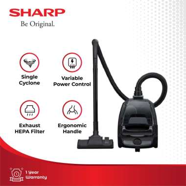 SHARP EC-NS18 BK/RD Bagless Vacuum Cleaner 1.5 Liter Black