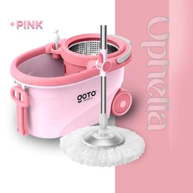 Goto Ophelia Spin Mop Ultra Alat Pel Pelan Set Putar Pembersih Lantai PINK