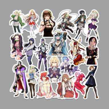 STIKER PACK TUMBLR - WAIFU / ANIME GIRLS [20 PCS]