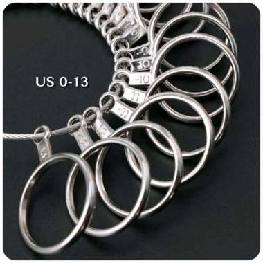 1× Alat Ukuran cincin (FINGER SIZE) US{0-13}