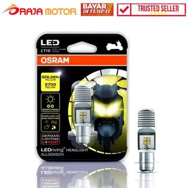 Osram ORIGINAL Lampu Motor Bohlam Depan LED 12V 5/6W Kuning H6 T19 Kaki 1 KUNING