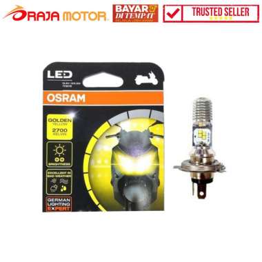 Osram ORIGINAL Lampu Motor Bohlam Depan H4 LED 12V 5/6W 2700K - Kuning KUNING