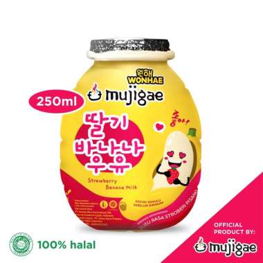 Mujigae Susu Strawberry Rasa Pisang [250 mL]