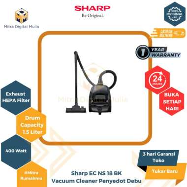 Sharp EC NS 18 BK Bagless Vacuum Cleaner Penyedot Debu