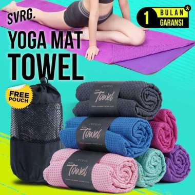 Yoga Mat Towel with Bag Anti Slip Anti Bacterial Washable Magenta