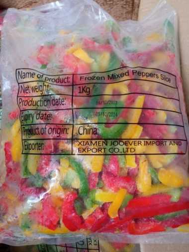Mixed Pepper Slice / Paprika Slice Frozen - 1 Kg