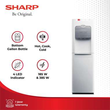 Sharp SWD-72EHL-BK/WH Dispenser Air Standing 3 Suhu Hitam/Putih