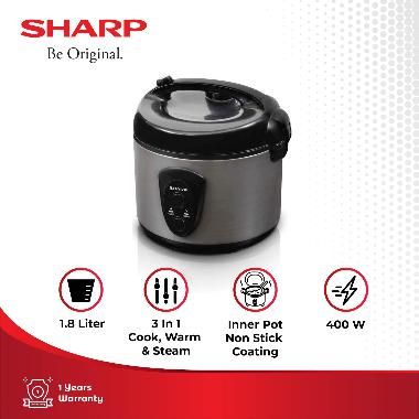 SHARP KS-N18MG RD/SL Rice Cooker [1.8 L] 3in1