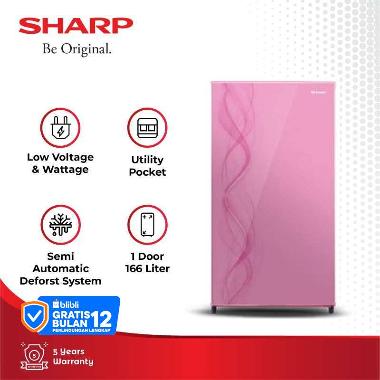 Kulkas Sharp SJ-N182D-AB 1 Pintu Kirei III Aurora Series