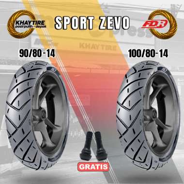 SEPASANG Ban Motor Matic // FDR SPORT ZEVO 90/80-14 dan 100/80-14 Tubeless