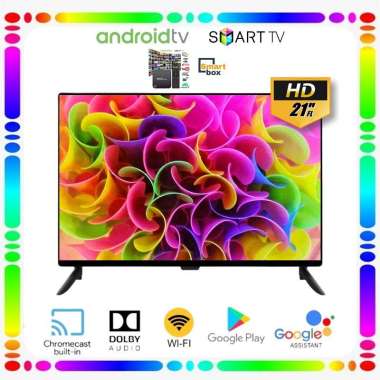 NEW TV LED 21INCH FULL LAYAR DIGITAL SMART WITH ANDROID BOX SUPPORT HDMI VGA AV DAN USB COCOK UNTUK