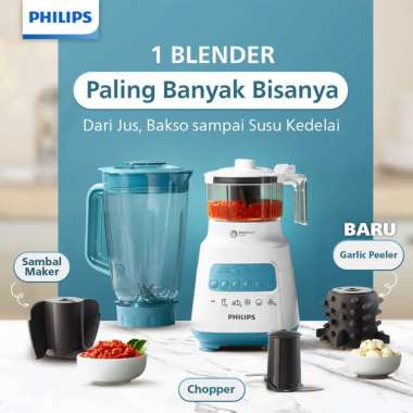 PHILIPS HR2221 HR2222 HR2223 Blender 2in1 4in1 Kaca Plastik HR2223 BIRU SM