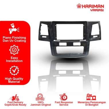 FRAME HEAD UNIT FORTUNER 2005 TANPA CANBUSS 9 INCH