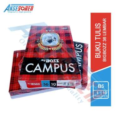 Buku Tulis Sekolah Big Boss Campus [Isi 36 Lembar/10 Buku] / Write Book Bigboss [1 Pack] Merah