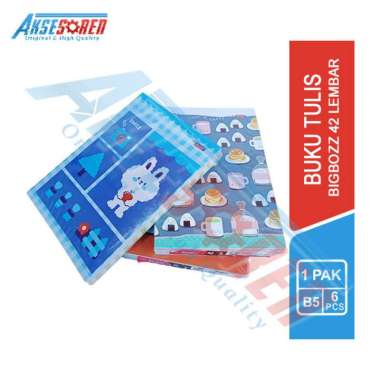 Buku Tulis Sekolah Big Boss [Isi 42 Lembar/6 Buku] / Write Book Bigboss [1 Pack] Multicolour
