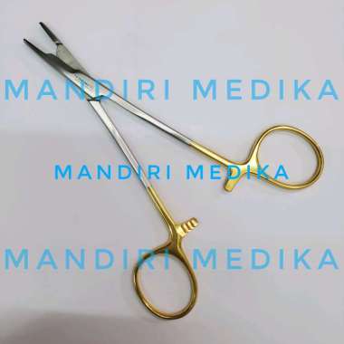 Olsen Hegar Needle Holder Tungsten Carbide Gold Handle 18cm