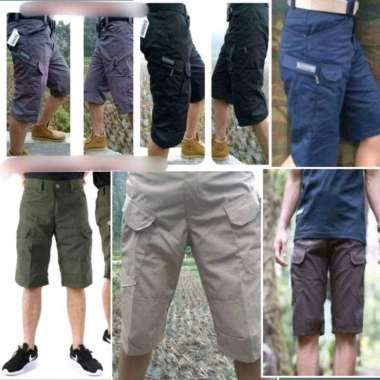 CELANA PENDEK TAKTICAL PREMIUM Model Blakhawk keren sporty bahan Katun Ripstop Pria cowok cargo lapa