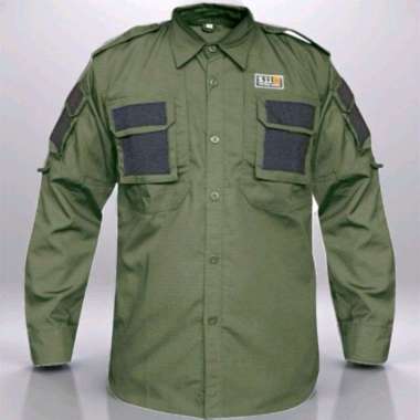 Kemeja Taktical Jumbo 5XL 6XL 7XL 8XL PdL 511 Komando outdoor Baju Big besar lapangan Biru 8XL