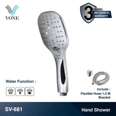 VONE Hand shower Mandi Handshower Multi Fungsi Air SV-681 Chrome