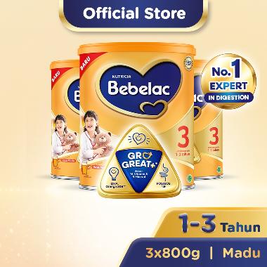 Promo Harga Bebelac 3 Susu Pertumbuhan Madu 800 gr - Blibli