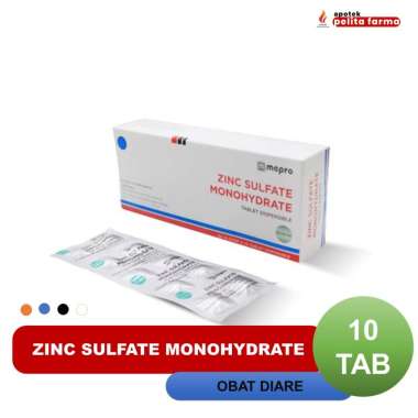 ZINC SULFATE MONOHYDRATE MEPRO 20 MG STRIP 10 TABLET