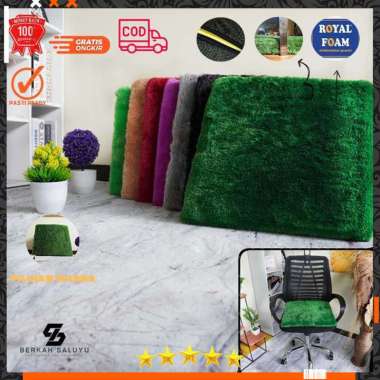 alas duduk antislip bulu rasfur SUPER EMPUK 40x40cm kotak isi busa Royal Foam pink fanta