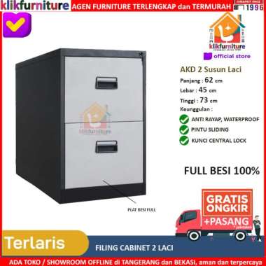 Filling Cabinet Besi 2 Laci / 2 Susun AKD2