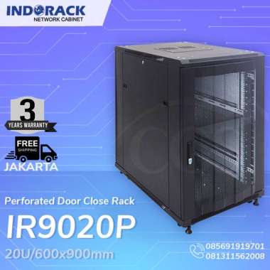 IR9020P - 20U Close Rack Depth 900mm Perforated Door 19" - INDORACK
