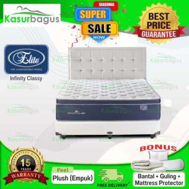 Elite Infinity Classy Kasur Springbed [Hanya Kasur ] 160 x 200 white