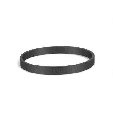 Gawung Gelang Pria Titanium Steel Hitam Classic Bangle Artistic Macho Kekar GGISE