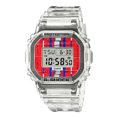Jam Tangan Pria Casio G-Shock x Kashiwa Sato DWE-5600KS-7DR Digital Dial Transparant Resin Band + Ac