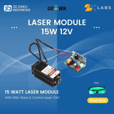 ZKLabs 405NM CNC Laser Metal Engraving with Control Laser CNC [15 W/ 12 V]