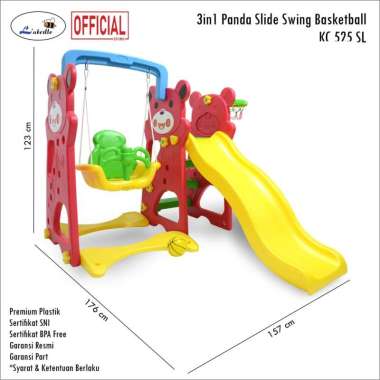 L'abeille Indonesia KC-525 3in1 Panda Play & Grow Activity Perosotan [Belum Termasuk Ongkir - Mohon 