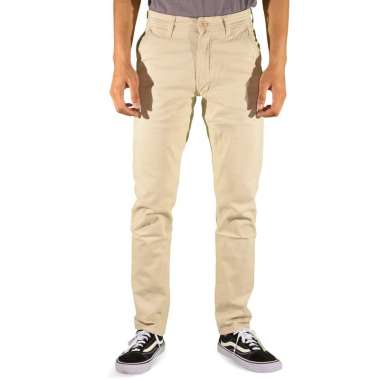 Muscle Fit Chinos Katun Celana Panjang Pria 29 BEIGE
