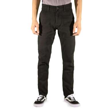 Muscle Fit Chinos Katun Celana Panjang Pria 36 BLACK