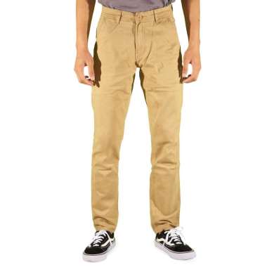Muscle Fit Chinos Katun Celana Panjang Pria 31 KHAKY