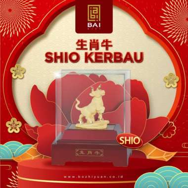 BAI GIFT PATUNG KERBAU LAPIS EMAS 24K SIZE MINI OX GOLD PLATED Emas / Gold