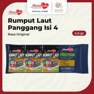 Promo Harga Mamasuka Rumput Laut Panggang Original per 2 bungkus 4 gr - Blibli