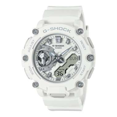 Jam Tangan Unisex Casio G-Shock GMA-S2200M-7ADR White Digital Analog Dial White Resin Band Putih