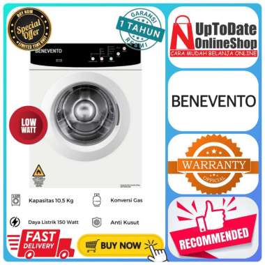 DRYER GAS BENEVENTO LAUNDRY MESIN PENGERING ANTI KUSUT LOW WATT LAUNDRY DRYER GAS BENEVENTO 10.5KG
