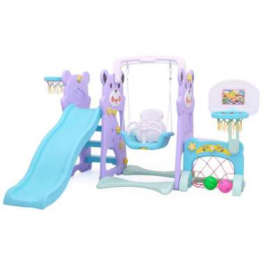 L'abeille Indonesia 5 in 1 Panda Play & Grow Activity KC-523 C Set Mainan Perosotan Ungu