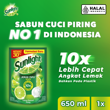 Medan - Sunlight Sabun Cuci Piring Jeruk Nipis 650 mL