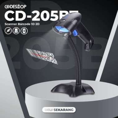 Codeshop CD-205BT Scanner Barcode 1D 2D Wireless USB Bluetooth Plus Stand
